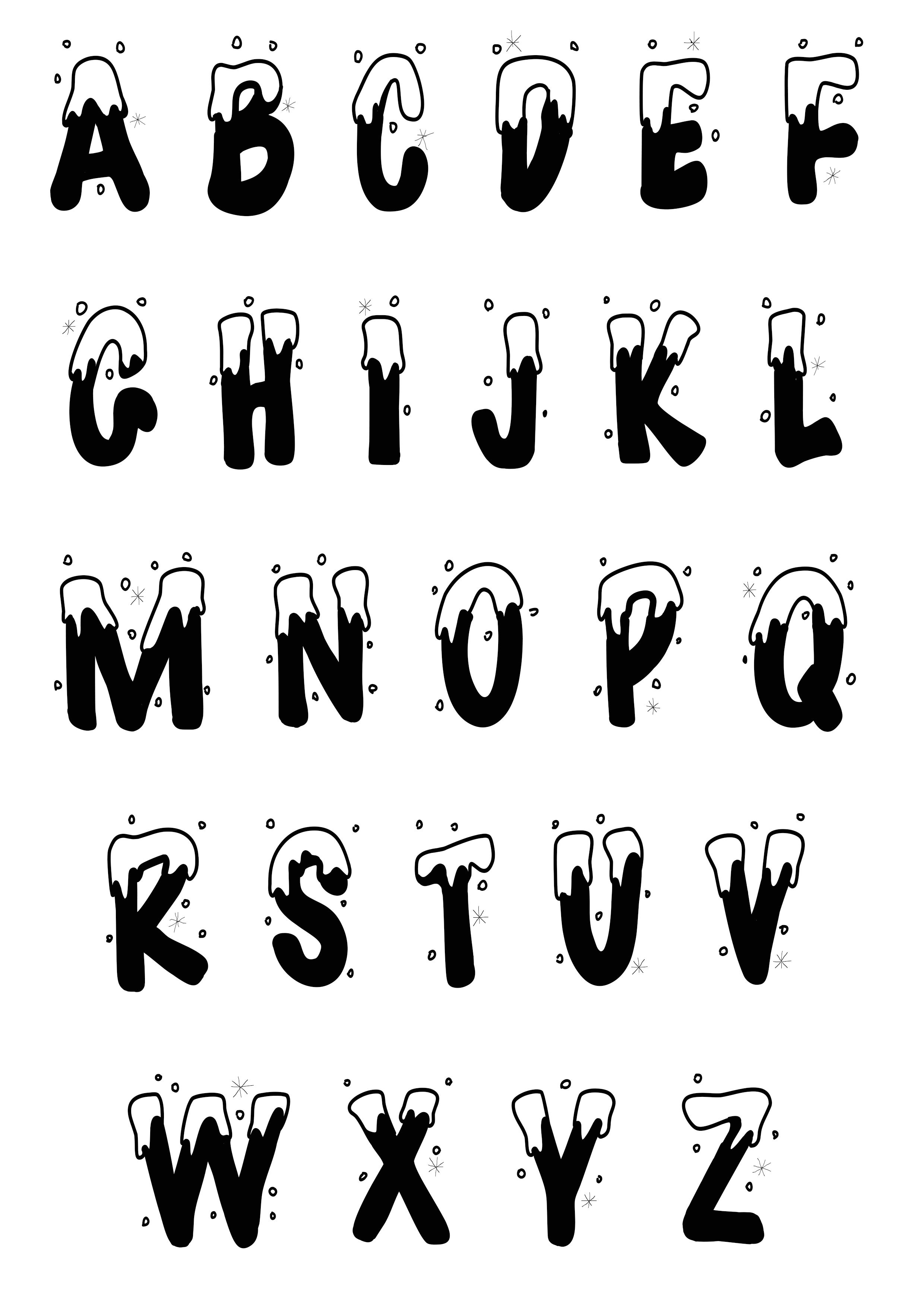 Coloriage alphabet noel