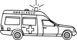 Ambulance Samu coloring page