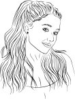 Disegno di Ariana Grande da colorare