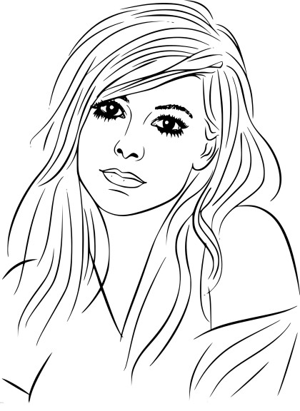 Coloriage Avril Lavigne