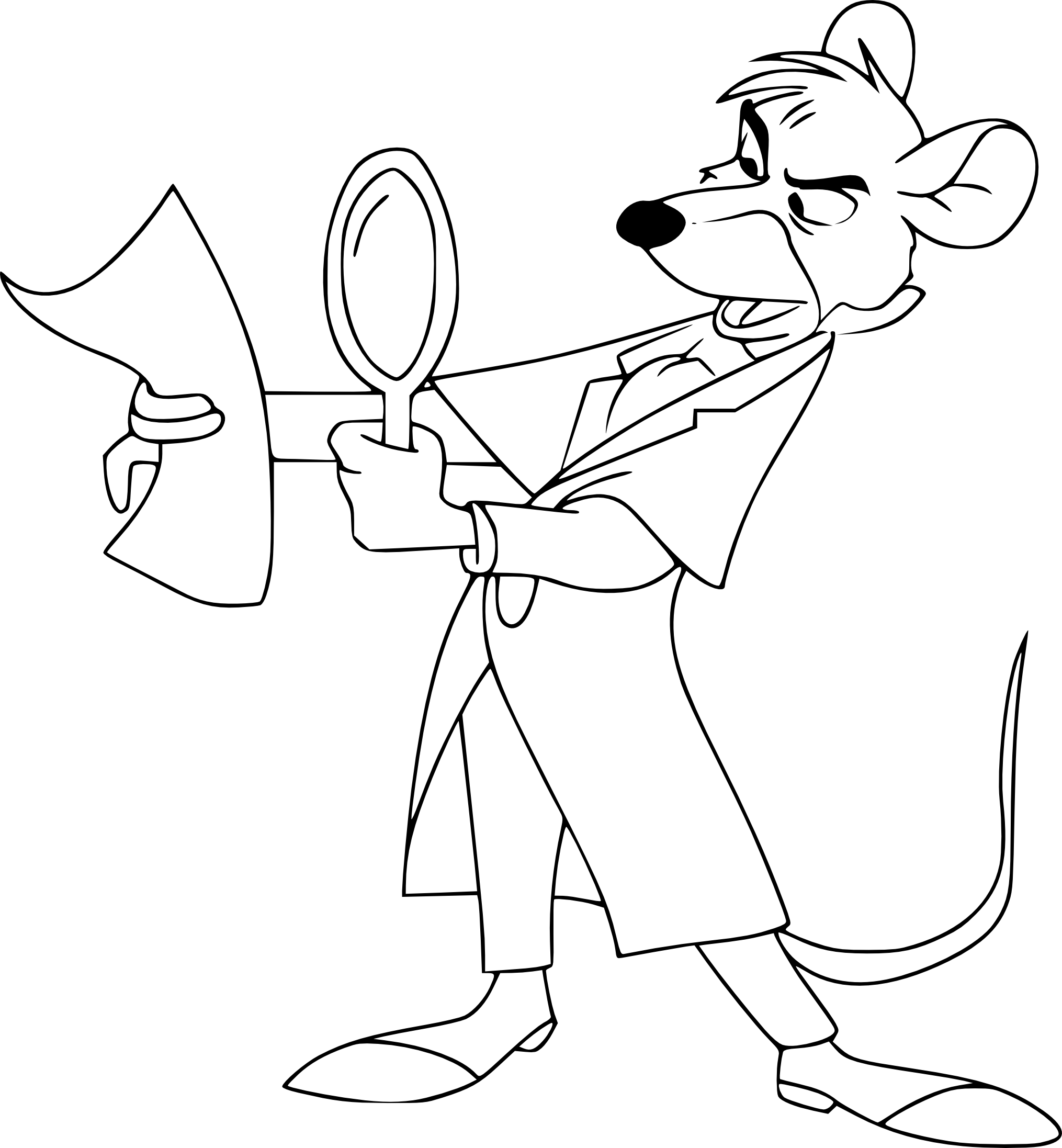 Basil Private Detective coloring page