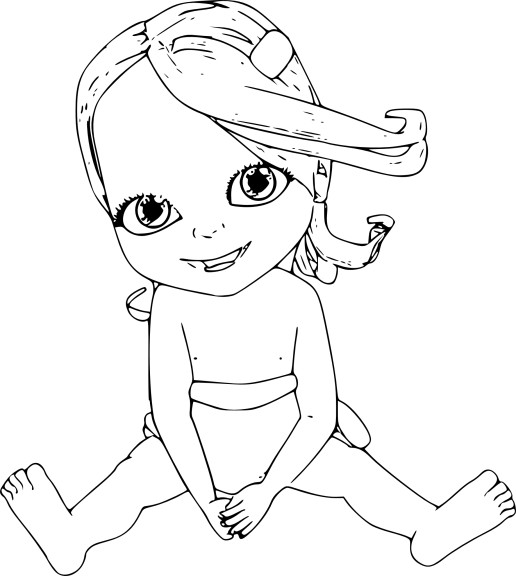 Coloriage bebe Lilly