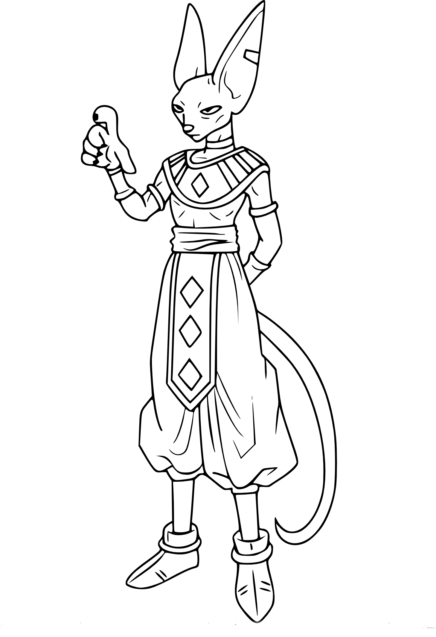 Beerus Dbz coloring page