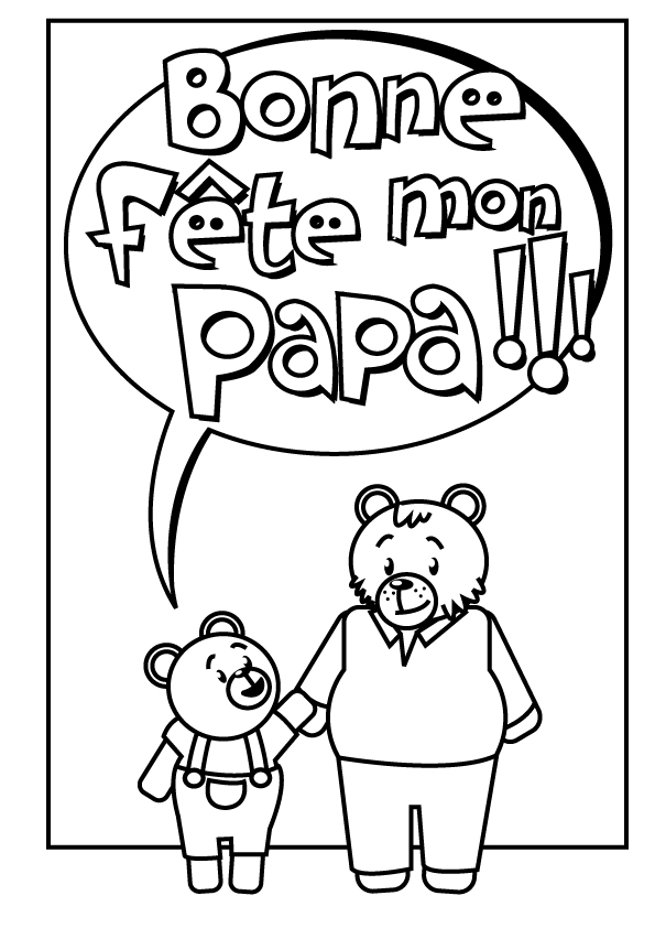 Disegno di Buona festa del papà da colorare