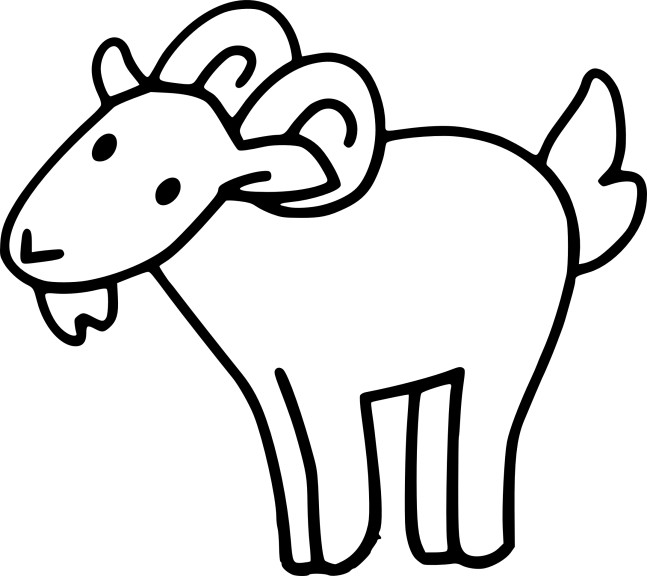 Goat coloring page