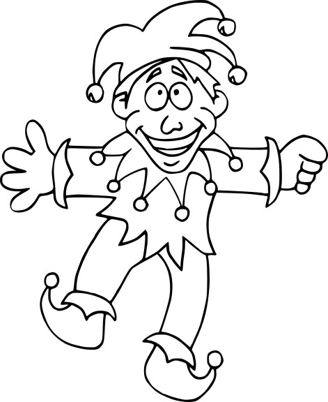 Jester coloring page
