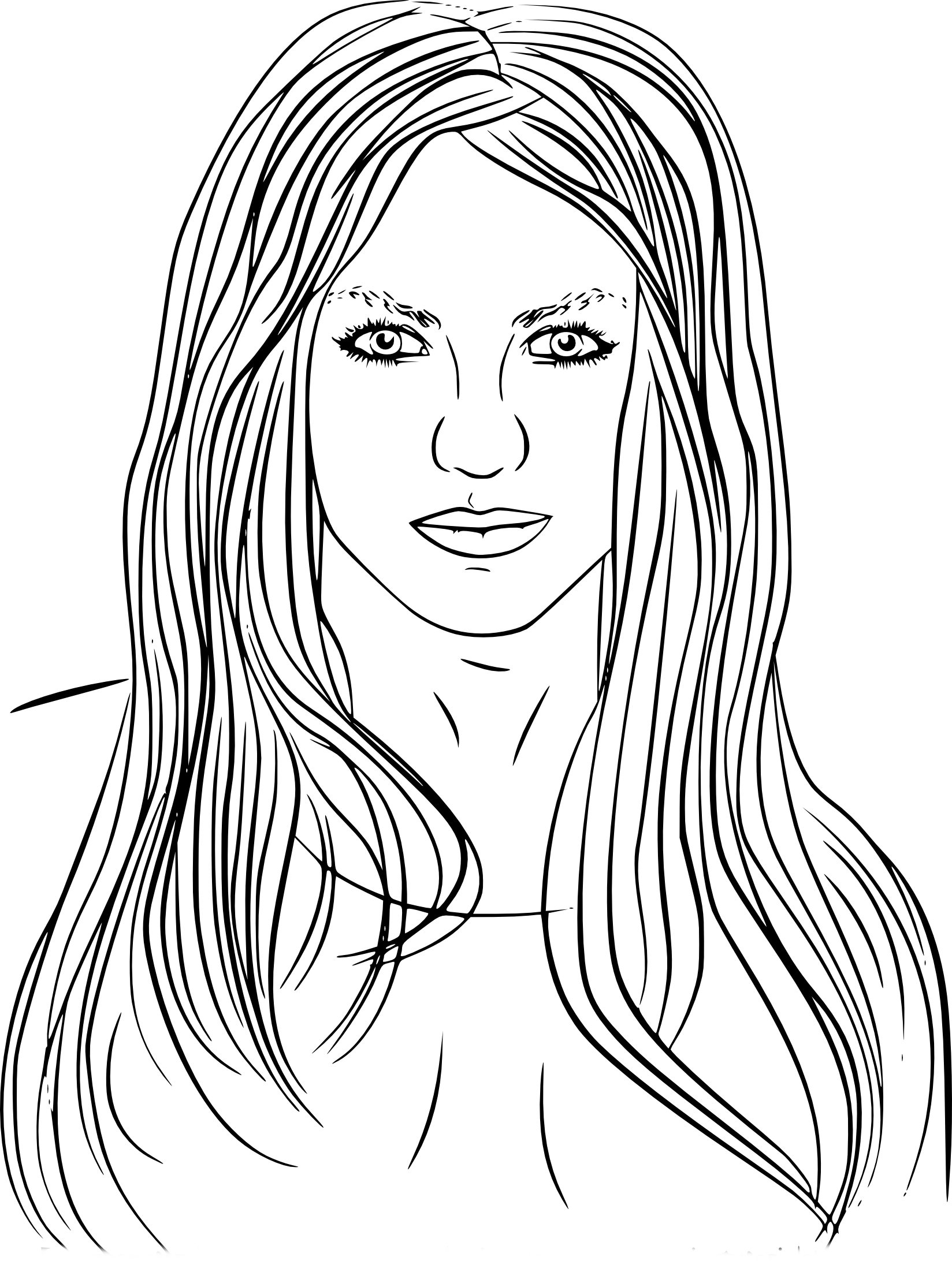 Disegno di Britney Spears da colorare