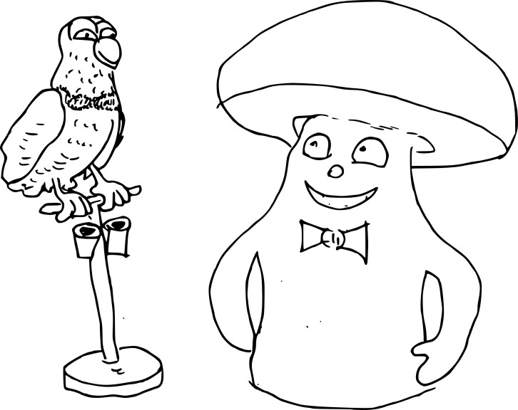 Capelito The Magic Mushroom coloring page