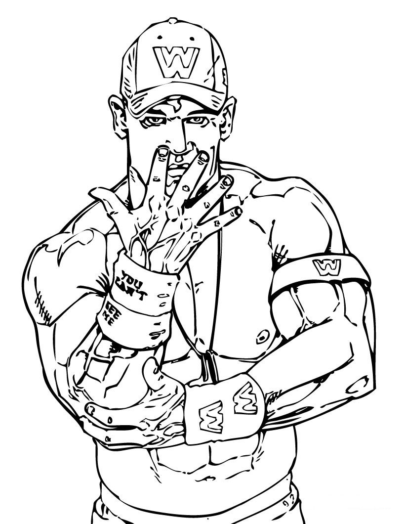 Coloriage catch John Cena