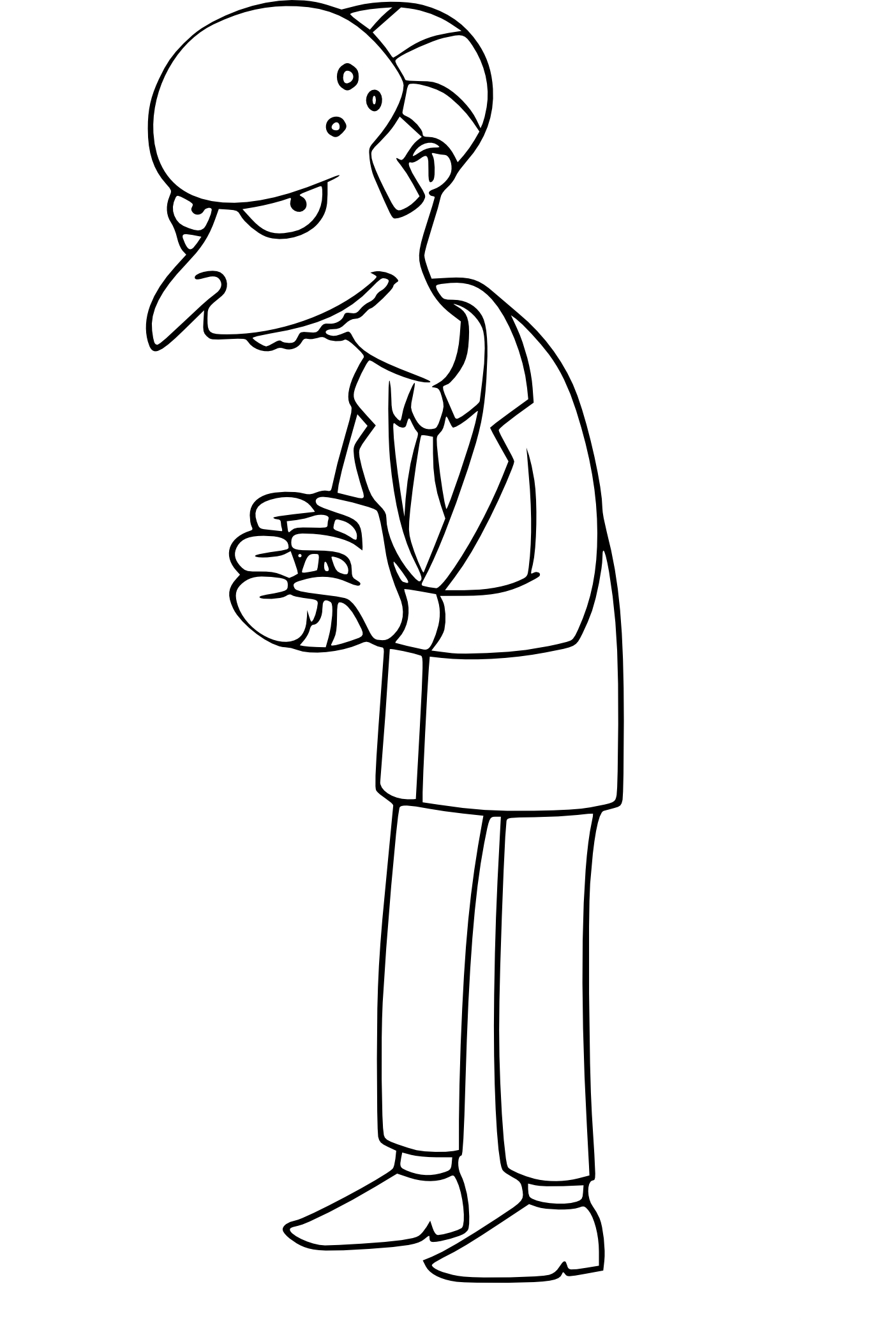 Disegno di Charles Montgomery Burns Simpson da colorare