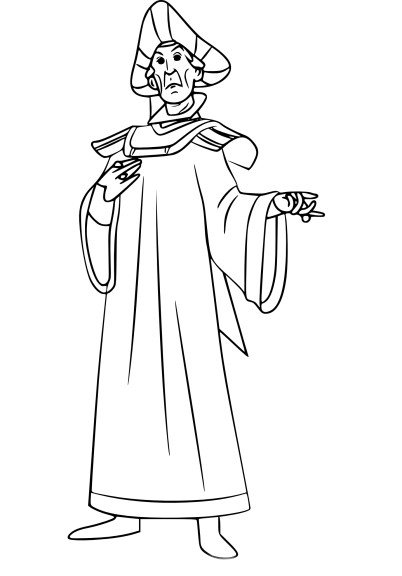 Claude Frollo Disney coloring page