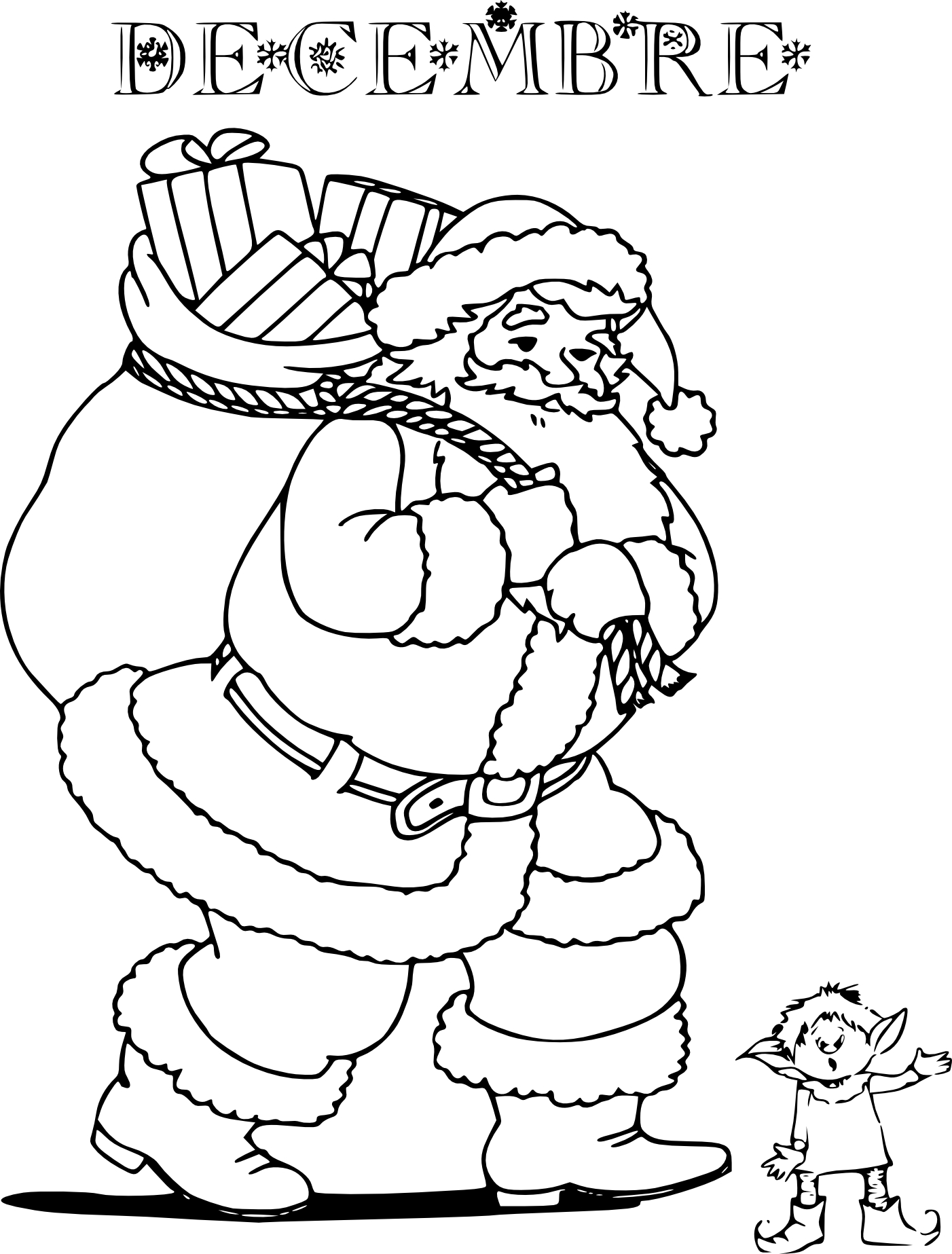 December coloring page