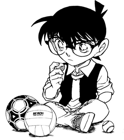 Disegno di Detective Conan da colorare