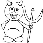 Devil coloring page