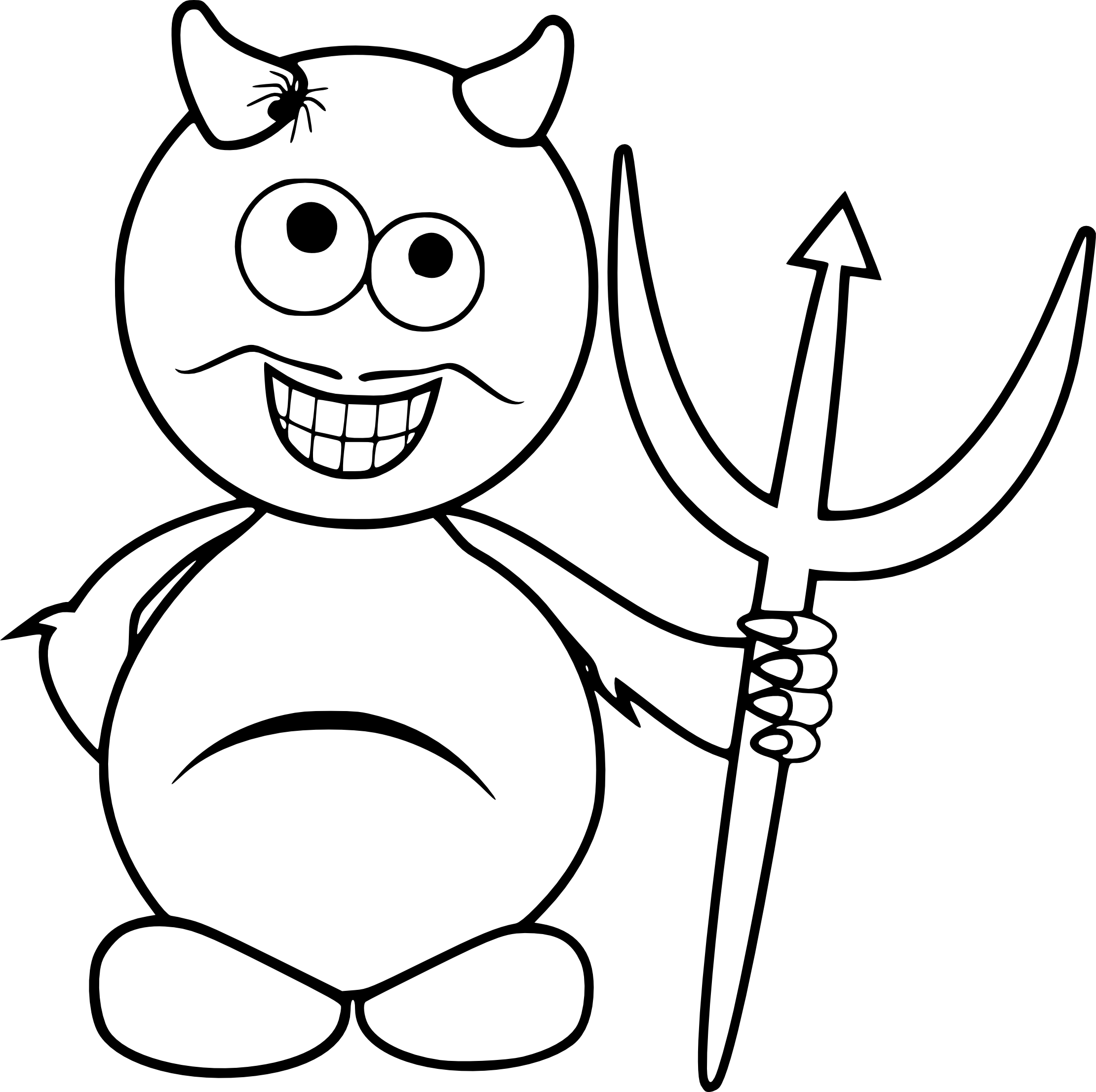 Devil coloring page