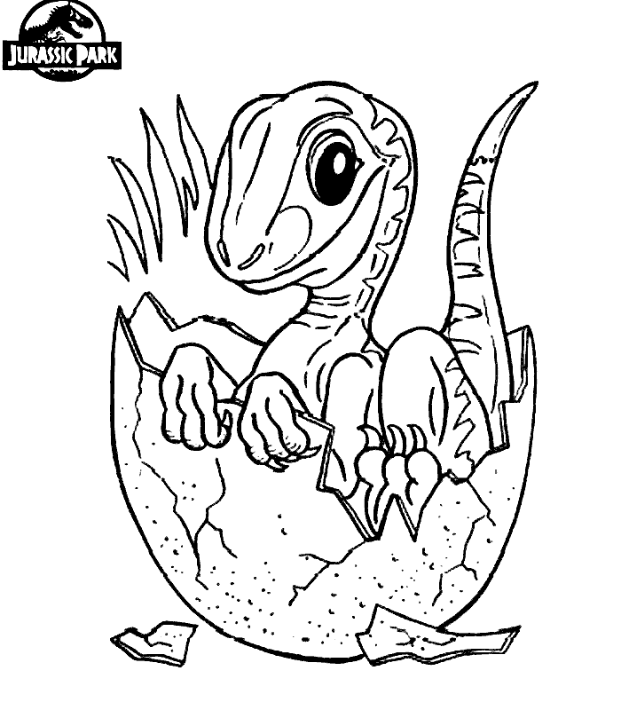 Coloriage dinosaure Jurassic Park