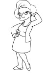 Edna Krapabelle Simpson coloring page