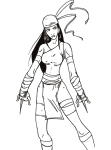 Elektra coloring page