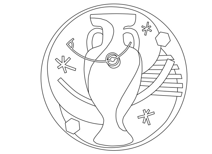 Soccer Euro 2016 coloring page