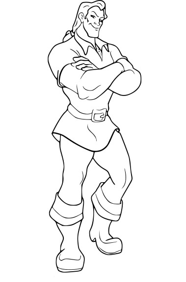 Gaston Disney coloring page