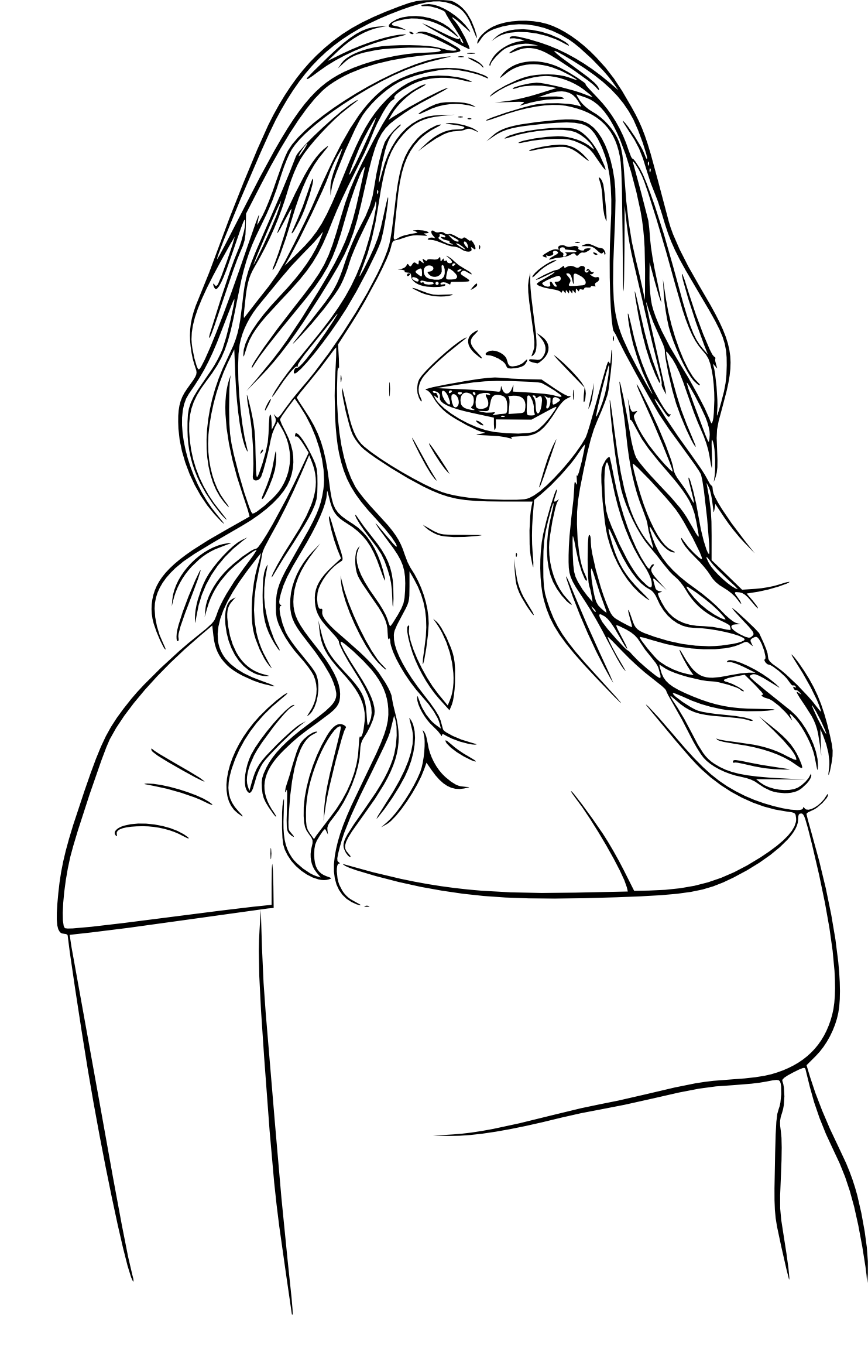 Jessica Simpson coloring page