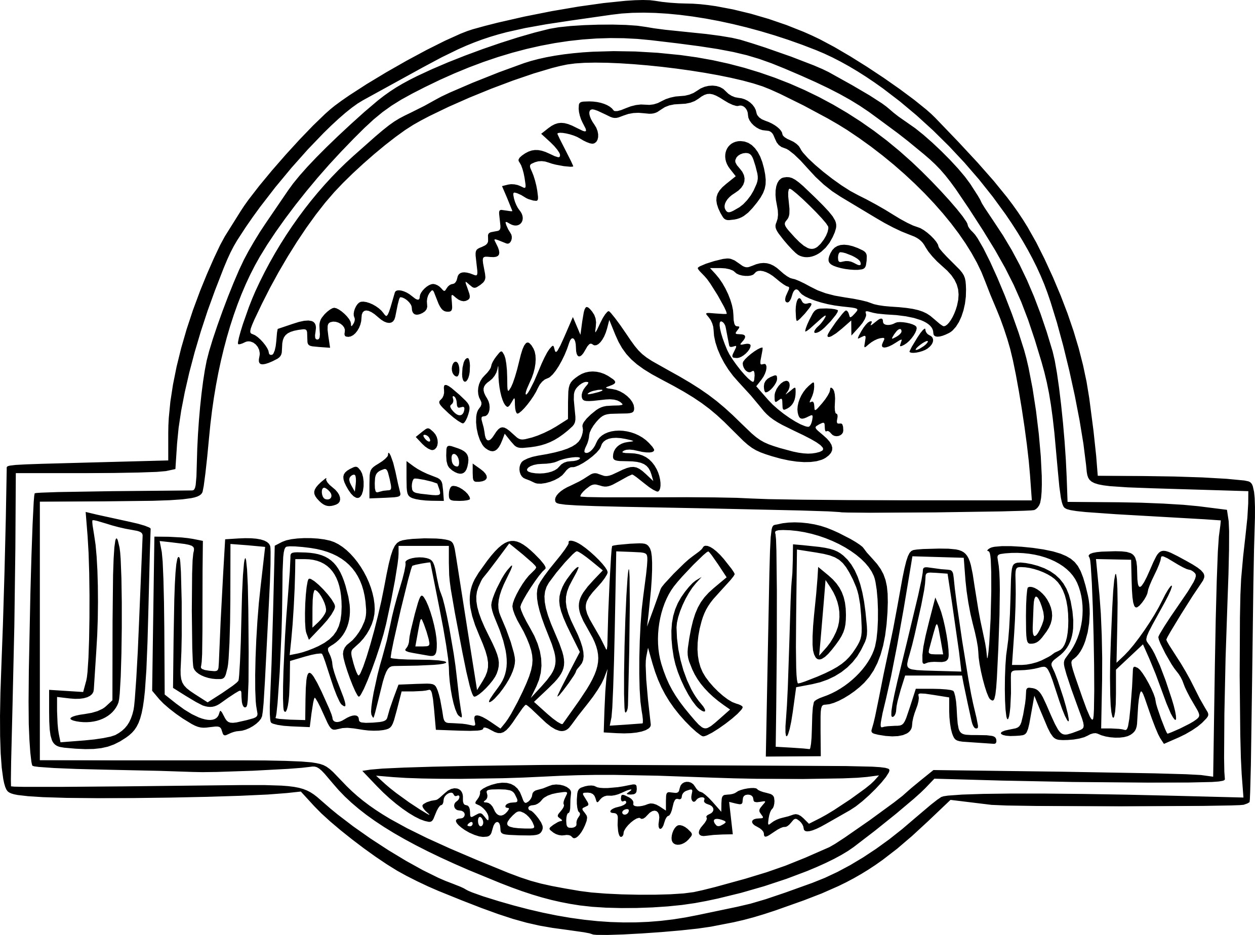 Disegno di Jurassic Park da colorare