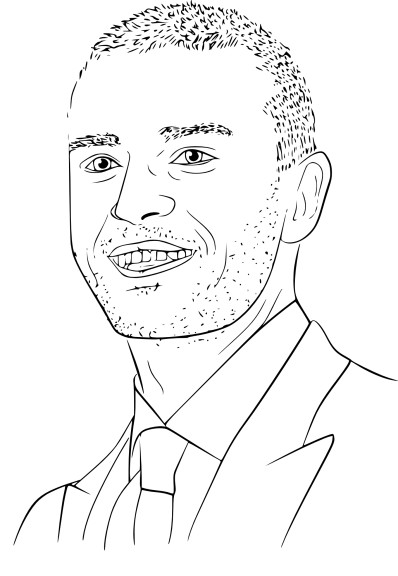 Justin Timberlake coloring page