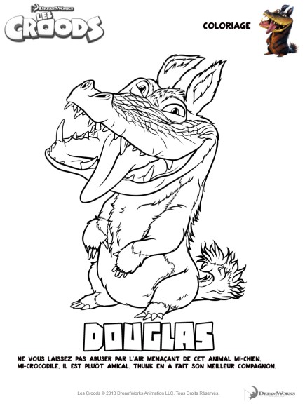 Disegno di I Croods Douglas da colorare