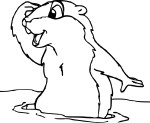 Groundhog coloring page