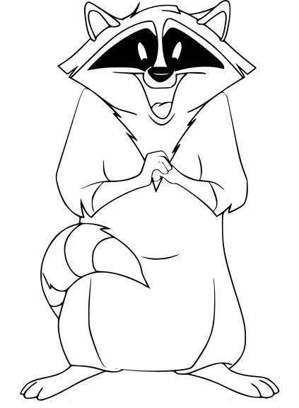 Meeko Pocahontas coloring page