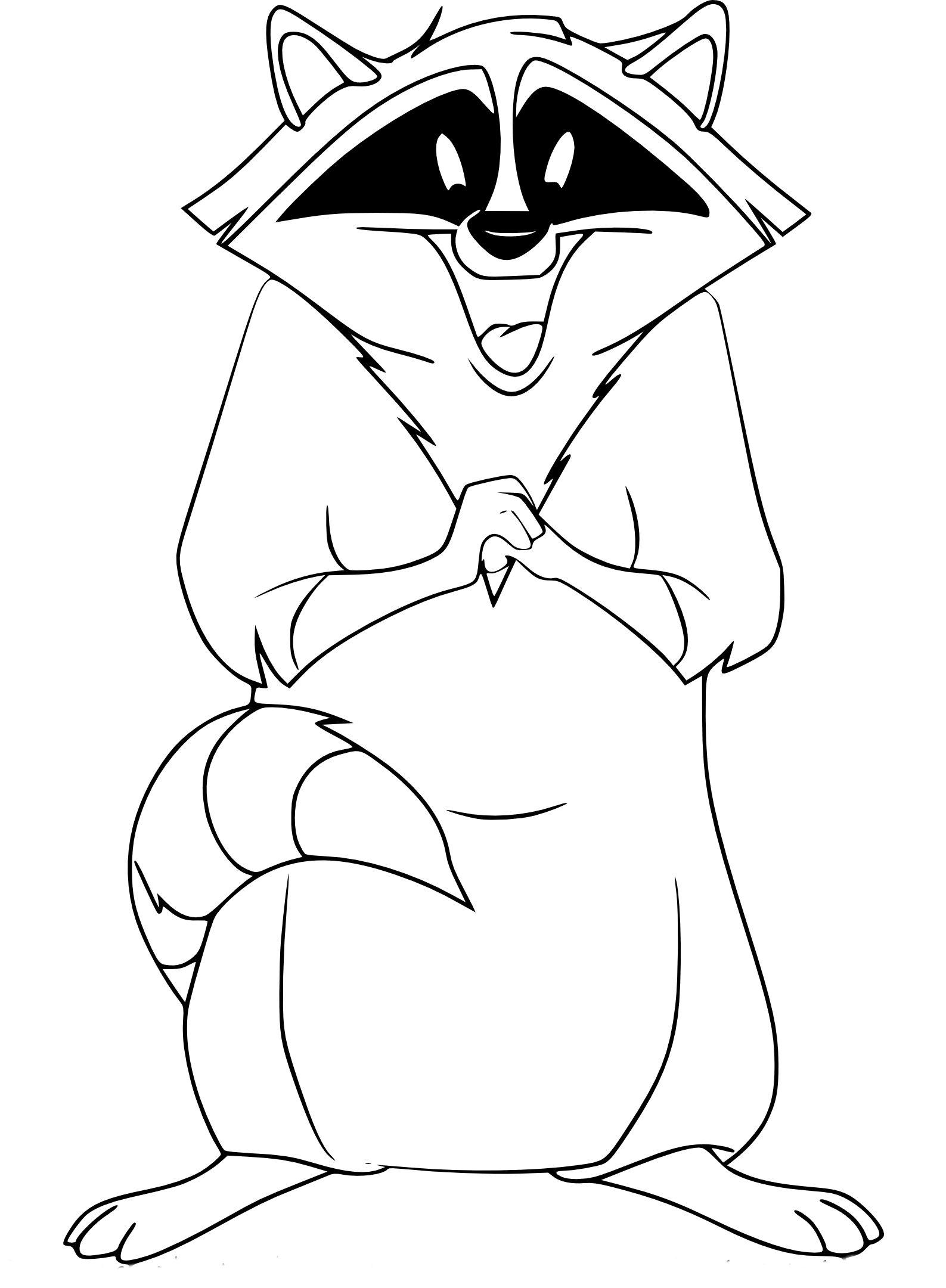 Meeko Pocahontas coloring page