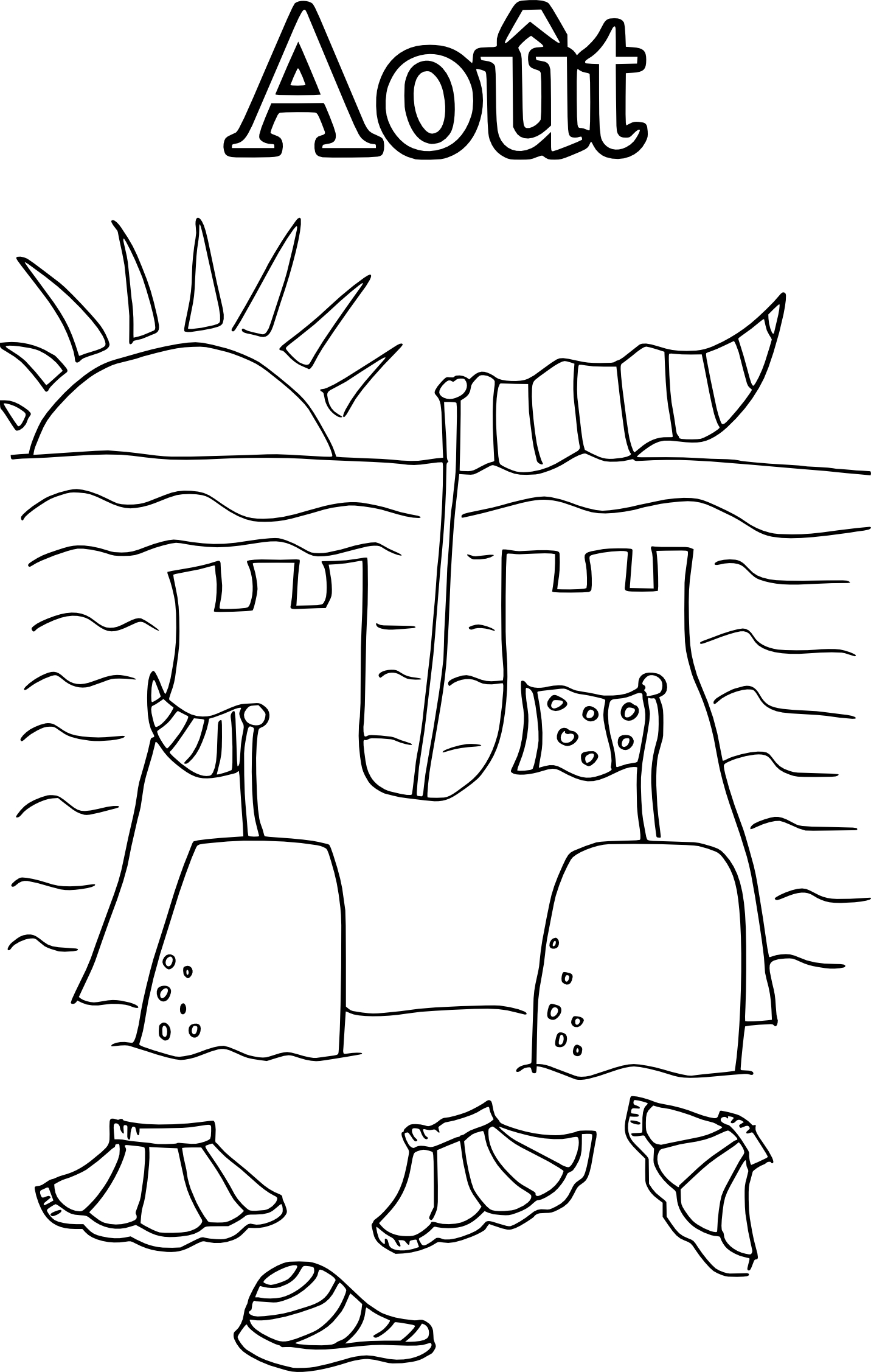 Month Of August coloring page