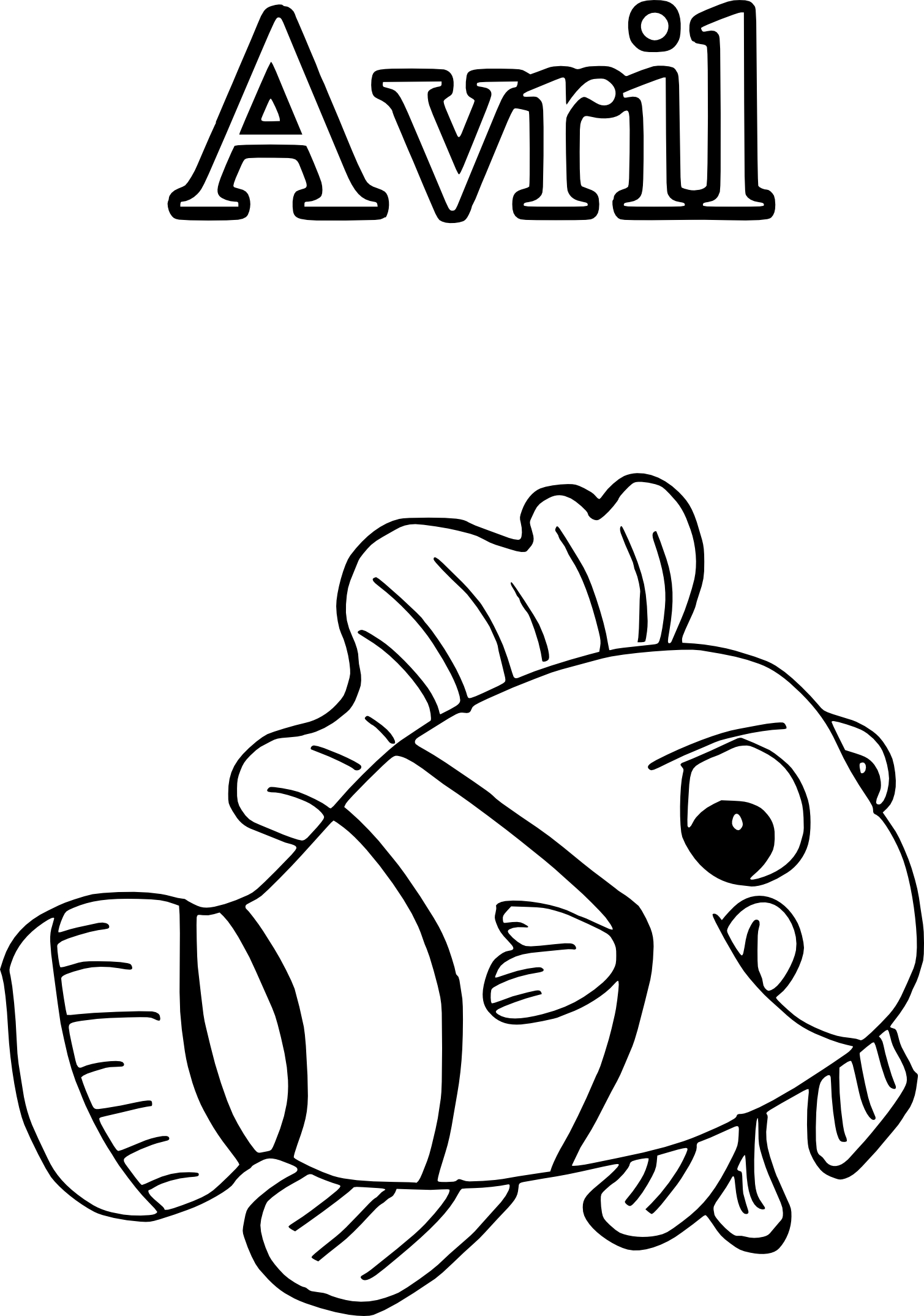 Month April coloring page