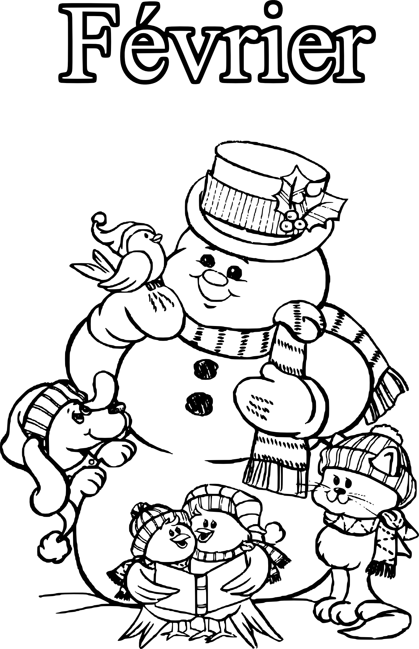 February coloring page