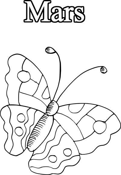 Month Of March coloring page