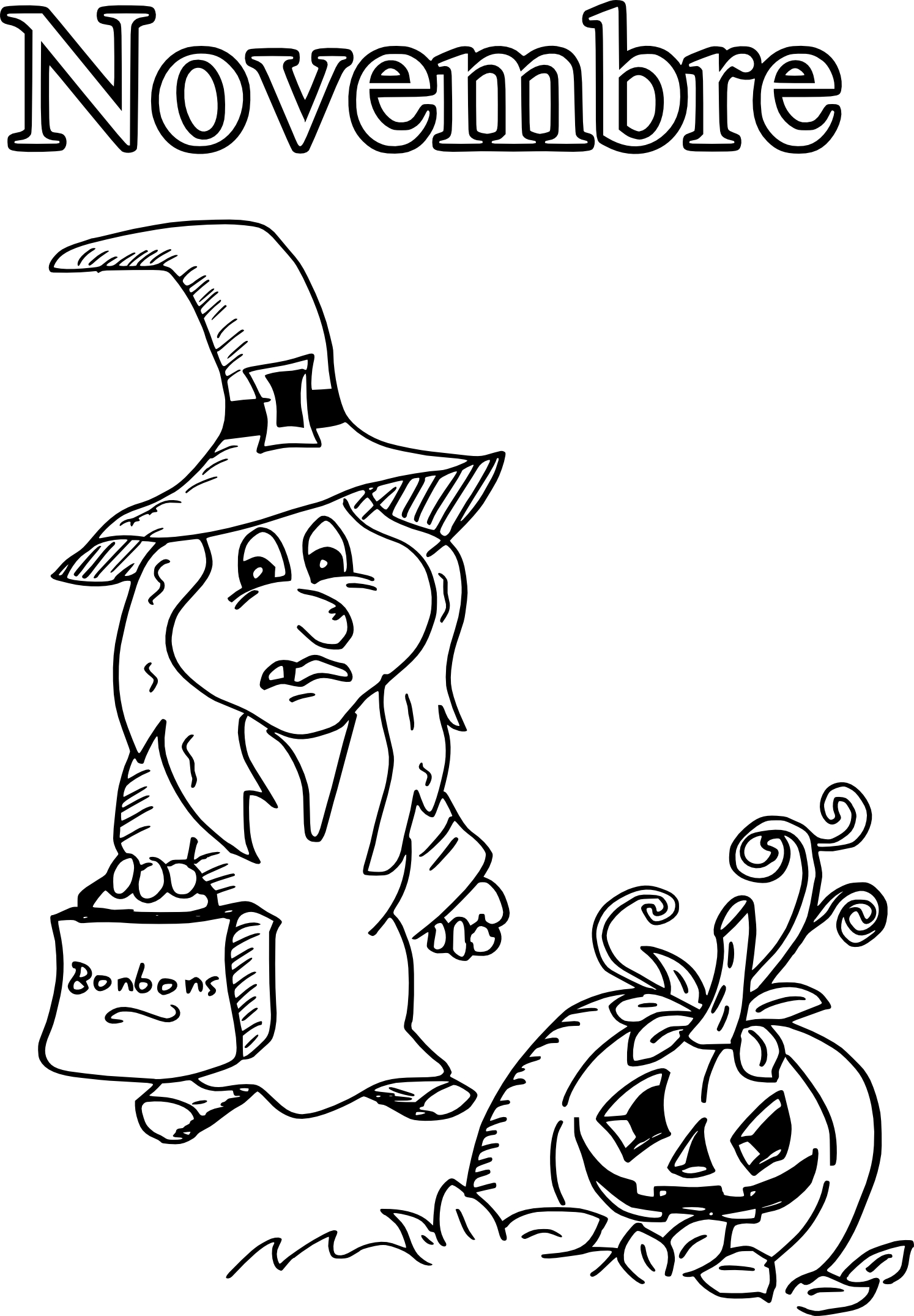 Month Of November coloring page