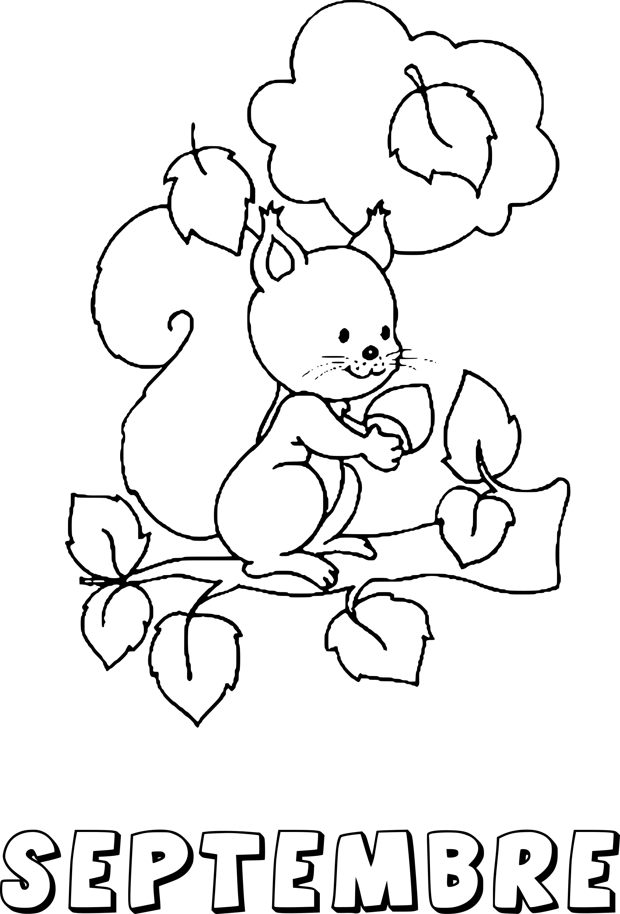 Month Of September coloring page