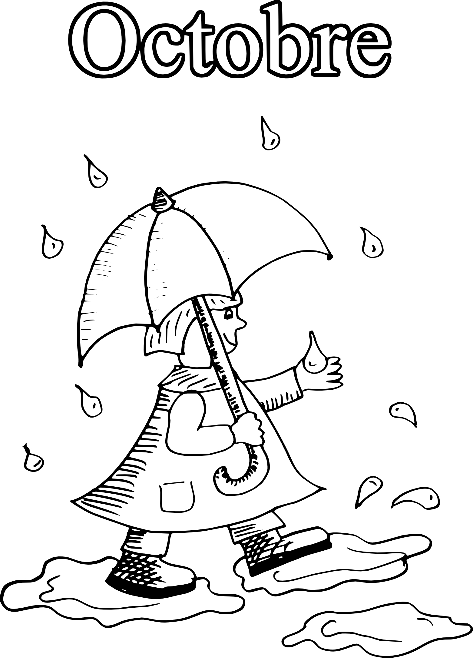 Month Of October coloring page