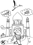 Mosque coloring page