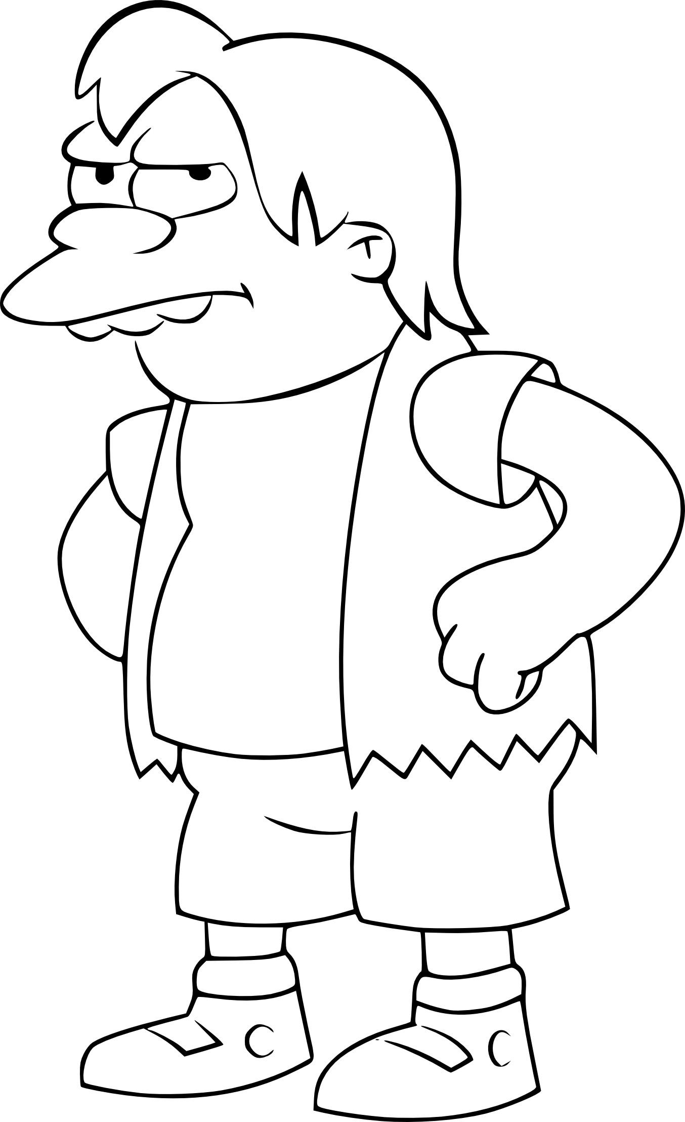 Coloriage Nelson Simpson