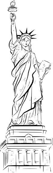 Disegno di Statua della Libertà di New York da colorare