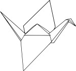 Origami coloring page