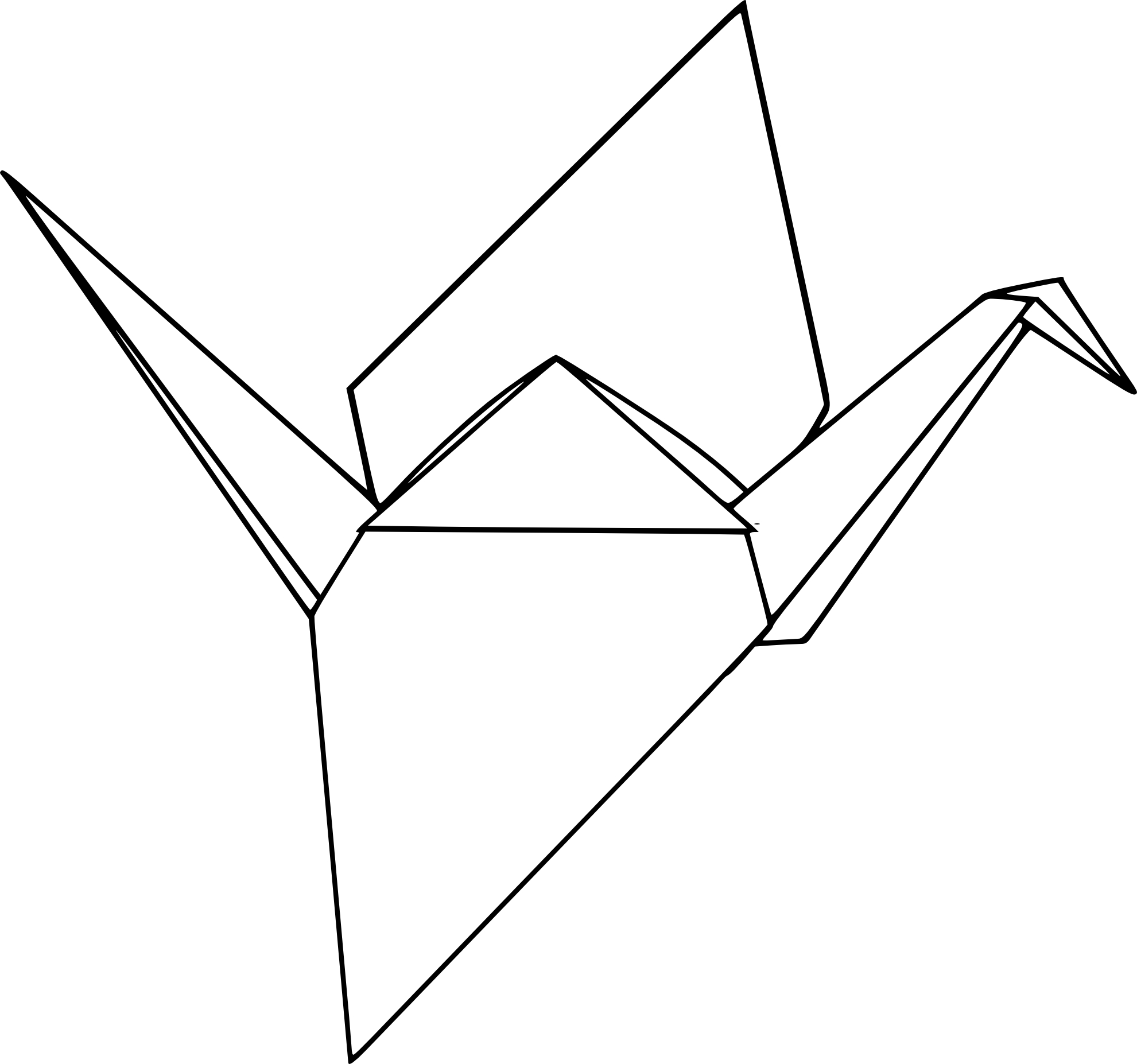Origami coloring page