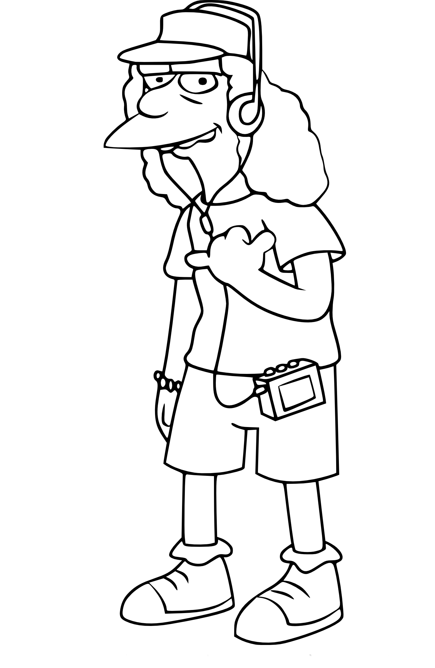 Coloriage Otto Mann Simpson