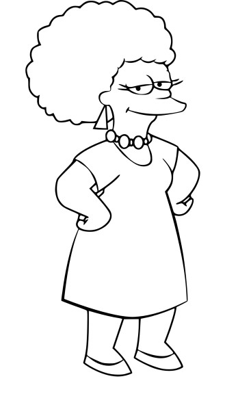 Coloriage Patty Bouvier Simpson