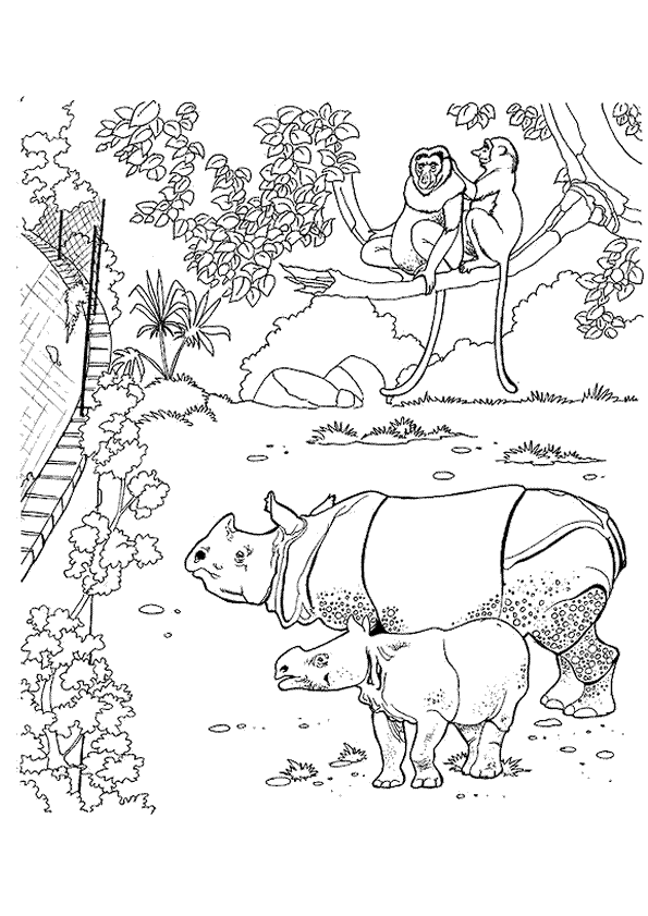 Savannah Landscape coloring page