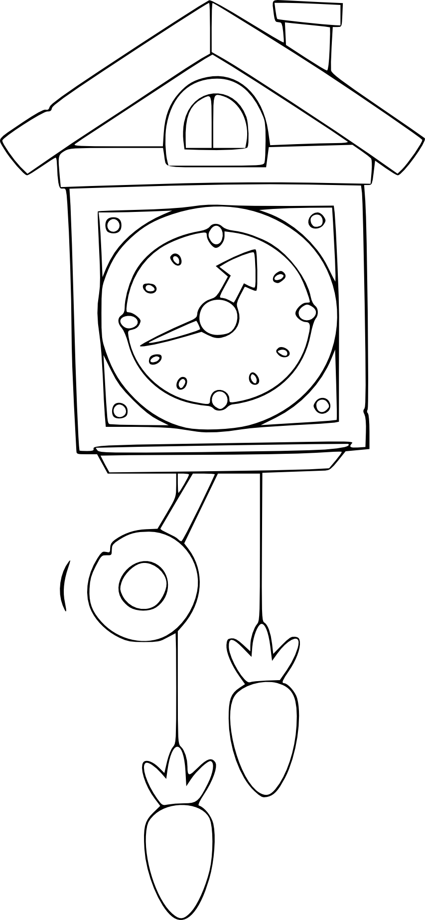 Clock coloring page