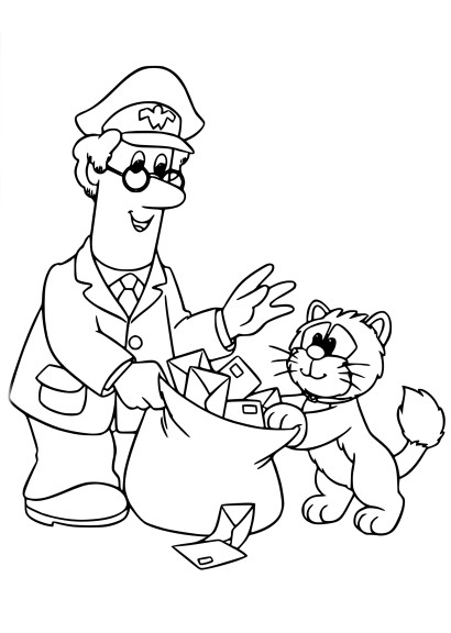 Postman Pat coloring page