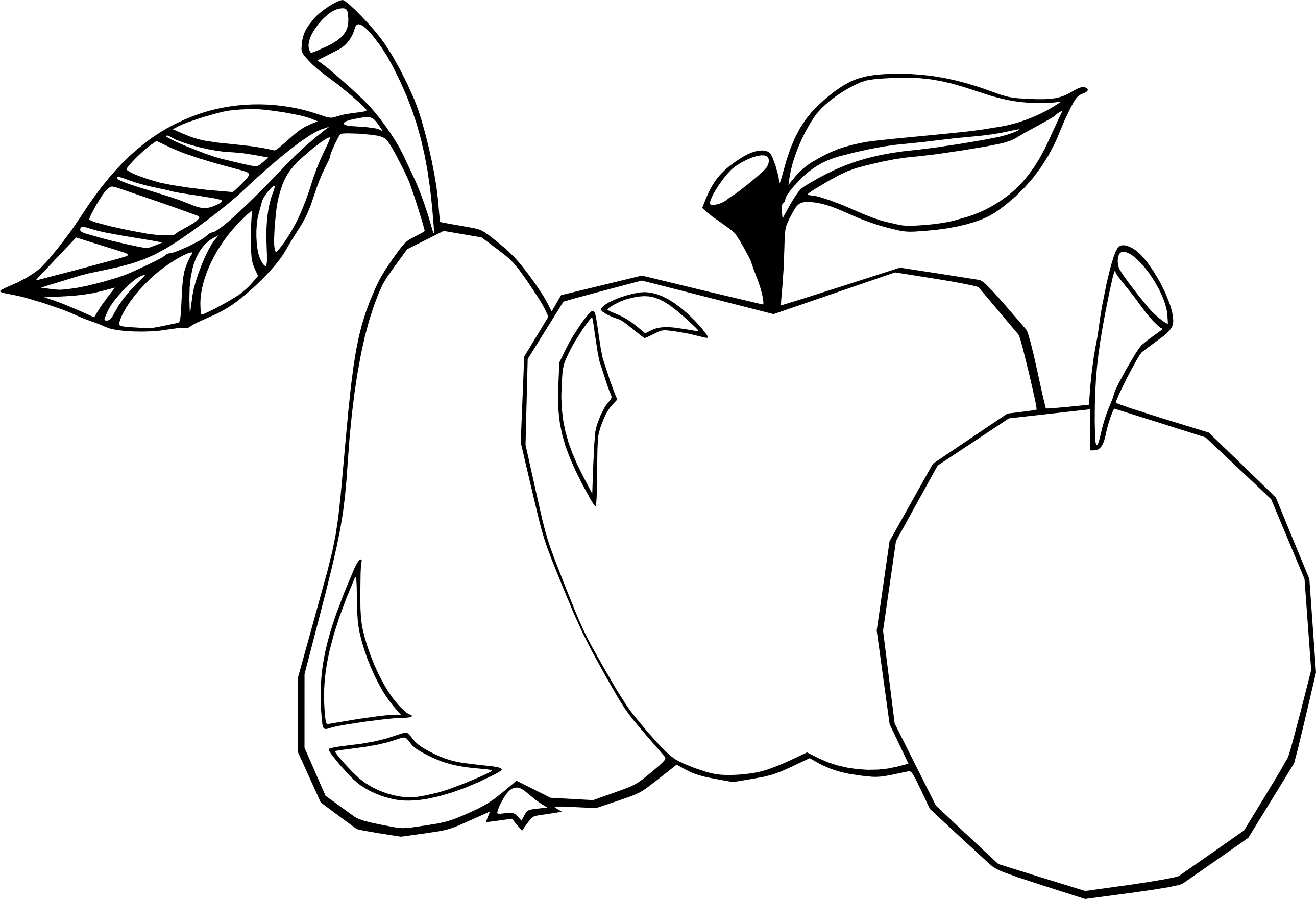 Apple Pear coloring page