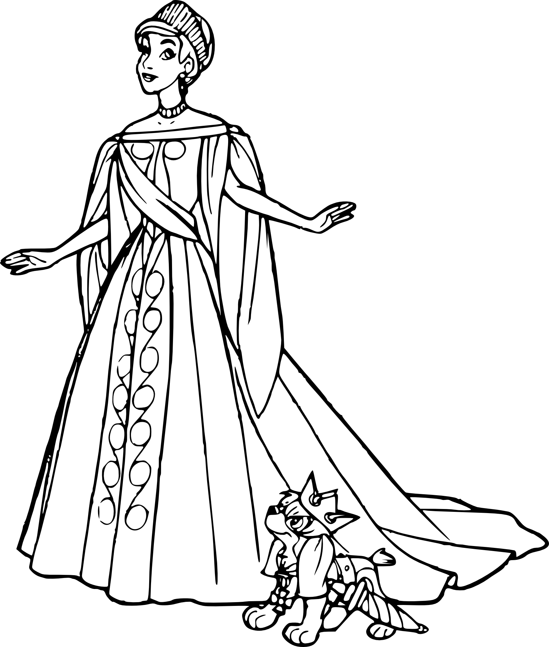 Princess Anastasia coloring page